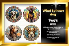 Dogs Wind Spinner Sublimation - 04 Variations Product Image 1