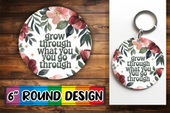 Timeless Sublimation Circle, Flower Quote Product Image 1