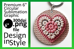 Creative Circle Design for Sublimation , Flowers Heart Product Image 1