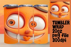 Festive Cartoon Emoji Tumbler Design - Sublimation 20oz Product Image 1