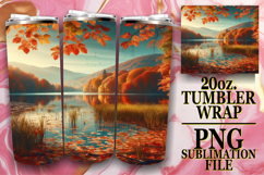 Gentle breezes 20oz tumbler wrap, Autumn Product Image 1