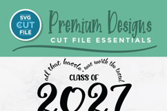 Class of 2027 svg, cute 2027 grad svg, 2027 graduate seniors Product Image 2