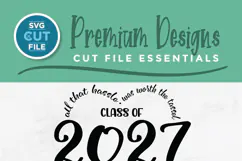 Class of 2027 svg, cute 2027 grad svg, 2027 graduate seniors Product Image 2