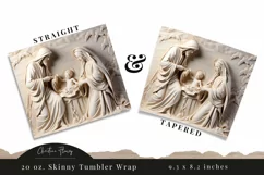 3D Christian Nativity Scene Tumbler Wrap PNG Product Image 3