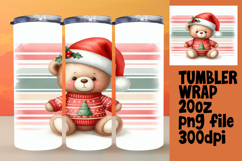 20oz Tumbler Design for Sublimation , Teddy Bear Product Image 1