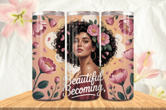 Black Girl Magic Black Woman Positive mind 20oz Tumbler wrap Product Image 1