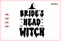 Spooky Bachelorette Party Saying SVG | Bride's Head Witch Product Image 4