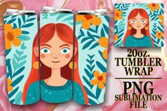 Artistic Woman Portrait Tumbler Wrap 20oz Product Image 1