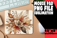 Luminous Mouse Pad PNG Design, Autumn Flower Product Image 1