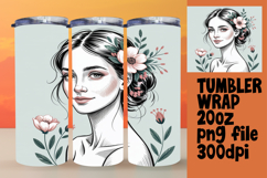 ARTISTIC 20oz Tumbler Wrap for Custom Gifts , Beauty Woman Product Image 1