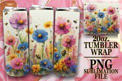 Beautiful Meadow of Flowers Tumbler Design for Spring Product Image 1