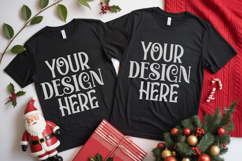 Christmas Family Matching Group T-Shirt Mockups | Holiday Fl Product Image 1