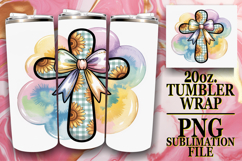 Cozy Moments 20oz tumbler wrap, Cross and Bow Product Image 1