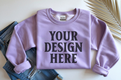 Daisy Gildan 18000 Folded Flat Lay Mockups Product Image 1