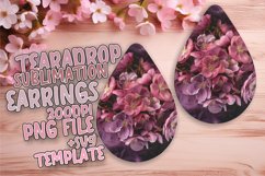 Teardrop Earring Design - Colorful Floral Pattern Product Image 1