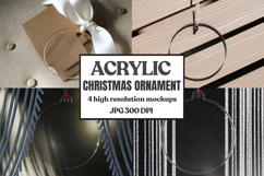 Acrylic Christmas Ornament Mockup , christmas ornament mocku Product Image 1