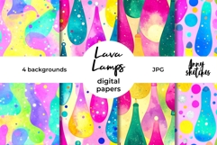 4 Lava Lamp Pattern Retro Groovy Disco Christmas Background Product Image 1