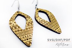 Boho Engraved Earrings Digital Download Product Image 2