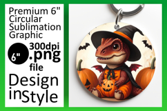 Cute Round Design for Car Coasters , Halloween Dino Product Image 1