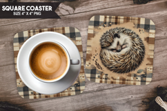 Cute Animals Square Coaster PNG Bundle, Digital Coaster Set Product Image 2