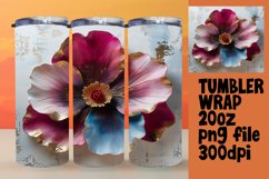 Floral Radiance: Sublimation Tumbler Wrap Product Image 1