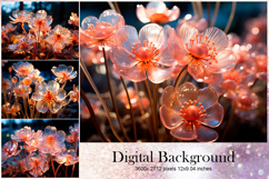 Flower Background Wallpaper Backdrop Wallart_126 Product Image 1