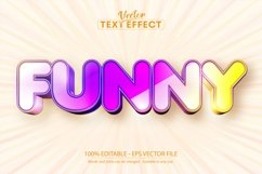 Multicolor editable text effect, sweet colorful cartoon font Product Image 1