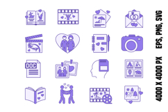 Colored Memory Love Icons Product Image 1