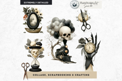 Dark Whimsy Peculiars Clipart and Backgrounds for Journals Product Image 13
