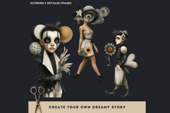 Dark Whimsy Peculiars Clipart and Backgrounds for Journals Product Image 4