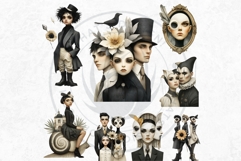 Dark Whimsy Peculiars Clipart and Backgrounds for Journals Product Image 10