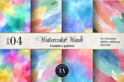 Watercolor Wash Digital Paper | Seamless Rainbow Texture Product Image 1