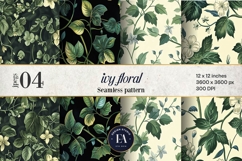 Ivy Floral Pattern | Vintage Botanical Leaf Texture Product Image 1