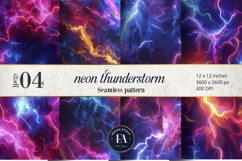 Neon Thunderstorm Texture | Electric Storm Background Product Image 1