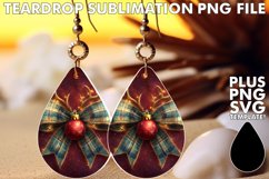 Elegant Teardrop Earrings GIFT MAGIC, Christmas Bow Product Image 1