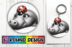 Blissful Circle Ornaments PNG, Cute Animals Product Image 1