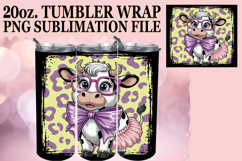 Joyful Moments 20oz tumbler wrap, Cute Cow Product Image 1