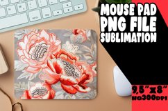 Radiant Embroidery Flower Mouse Pad Sublimation Product Image 1