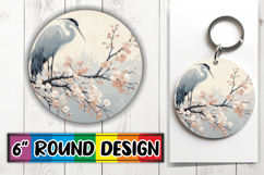 Radiant Round Coaster Design PNG, Birds Product Image 1