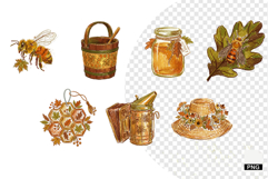 Autumn Bees Garden Clipart Product Image 1
