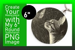 Whimsical Cat Sublimation: Circle &amp; Coaster Variety Product Image 1