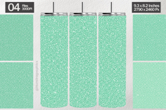 Aqua Green Glitter Tumbler Wrap| Tumbler Sublimation Product Image 1