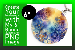 Vibrant Circle Design Car Coaster PNG , Watercolor Patter Product Image 1