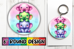 Blissful Round Designs PNG, Cute Animals Product Image 1