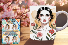 Radiant 15oz Mug Wrap Png Template , Beauty Woman Product Image 1