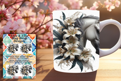 Beautiful Png For 15oz Mug Wrap , Horse Product Image 1