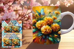 Magical 11oz Mug Wrap Png Design , Flowers Product Image 1