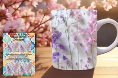 Spring Flower &amp; Stripe Mug Wrap - Vibrant Delight Product Image 1