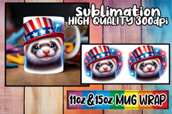 Luminous thoughts 11oz 15oz sublimation wrap, USA Animals Product Image 1