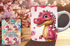 GRACEFUL 11oz PNG Mug Wrap Design , Cute Dino Product Image 1